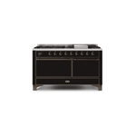 ILVE Majestic II Series 60 Inch Dual Fuel Freestanding Range Gas/Propane UM15FDQNS3