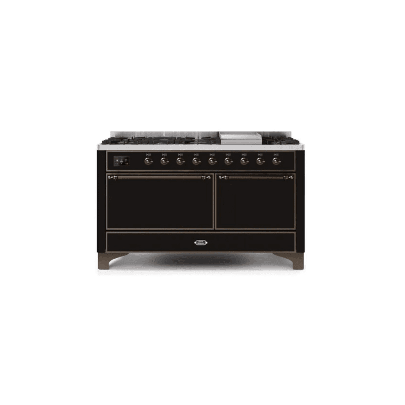 ILVE Majestic II Series 60 Inch Dual Fuel Freestanding Range Gas/Propane UM15FDQNS3