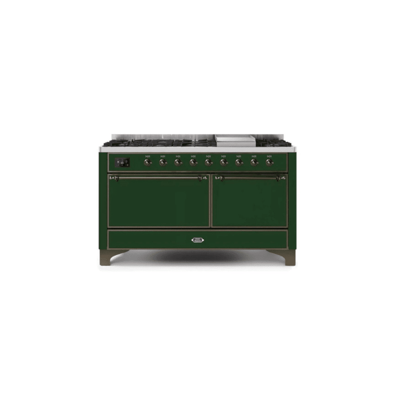 ILVE Majestic II Series 60 Inch Dual Fuel Freestanding Range Gas/Propane UM15FDQNS3