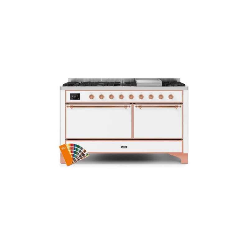 ILVE Majestic II Series 60 Inch Dual Fuel Freestanding Range Gas/Propane UM15FDQNS3
