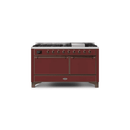 ILVE Majestic II Series 60 Inch Dual Fuel Freestanding Range Gas/Propane UM15FDQNS3