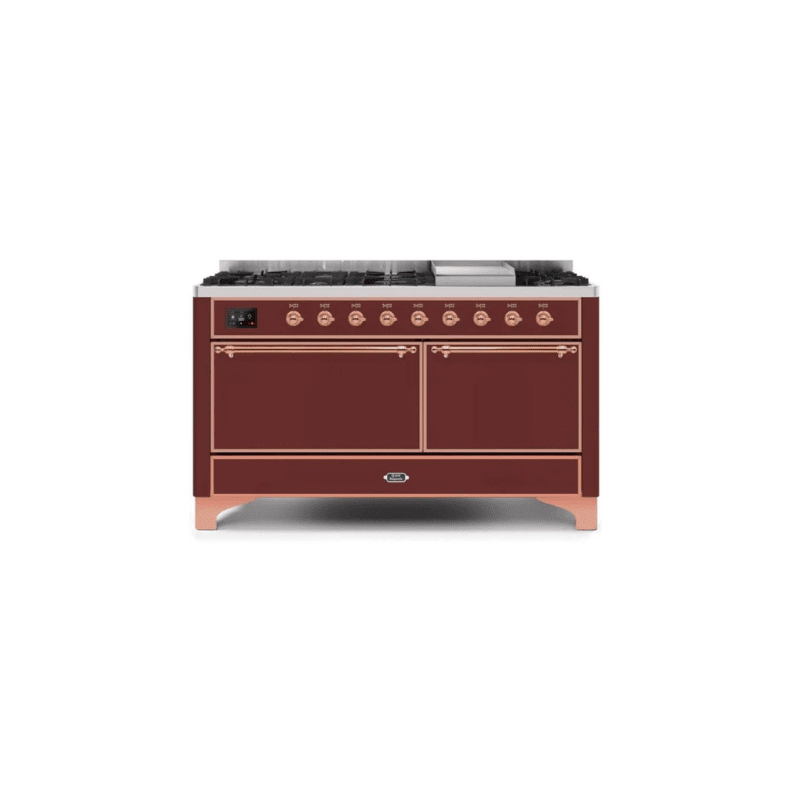 ILVE Majestic II Series 60 Inch Dual Fuel Freestanding Range Gas/Propane UM15FDQNS3