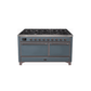 ILVE Majestic II Series 60 Inch Dual Fuel Freestanding Range Gas/Propane UM15FDQNS3