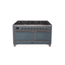 ILVE Majestic II Series 60 Inch Dual Fuel Freestanding Range Gas/Propane UM15FDQNS3