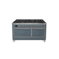 ILVE Majestic II Series 60 Inch Dual Fuel Freestanding Range Gas/Propane UM15FDQNS3