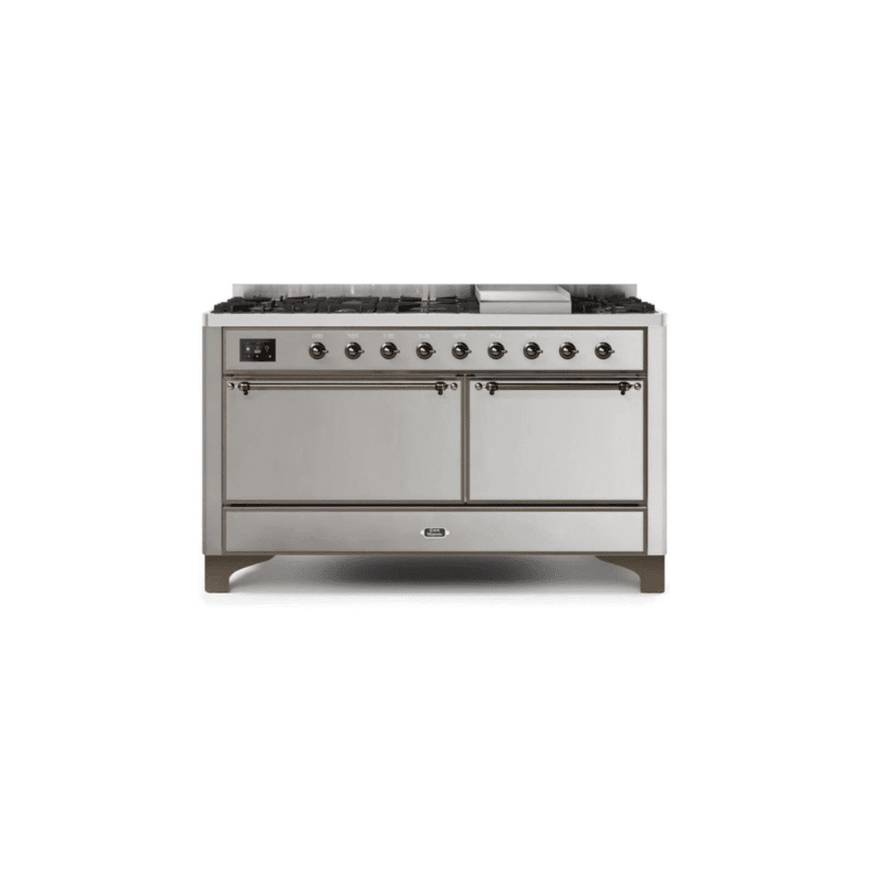 ILVE Majestic II Series 60 Inch Dual Fuel Freestanding Range Gas/Propane UM15FDQNS3