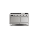 ILVE Majestic II Series 60 Inch Dual Fuel Freestanding Range Gas/Propane UM15FDQNS3