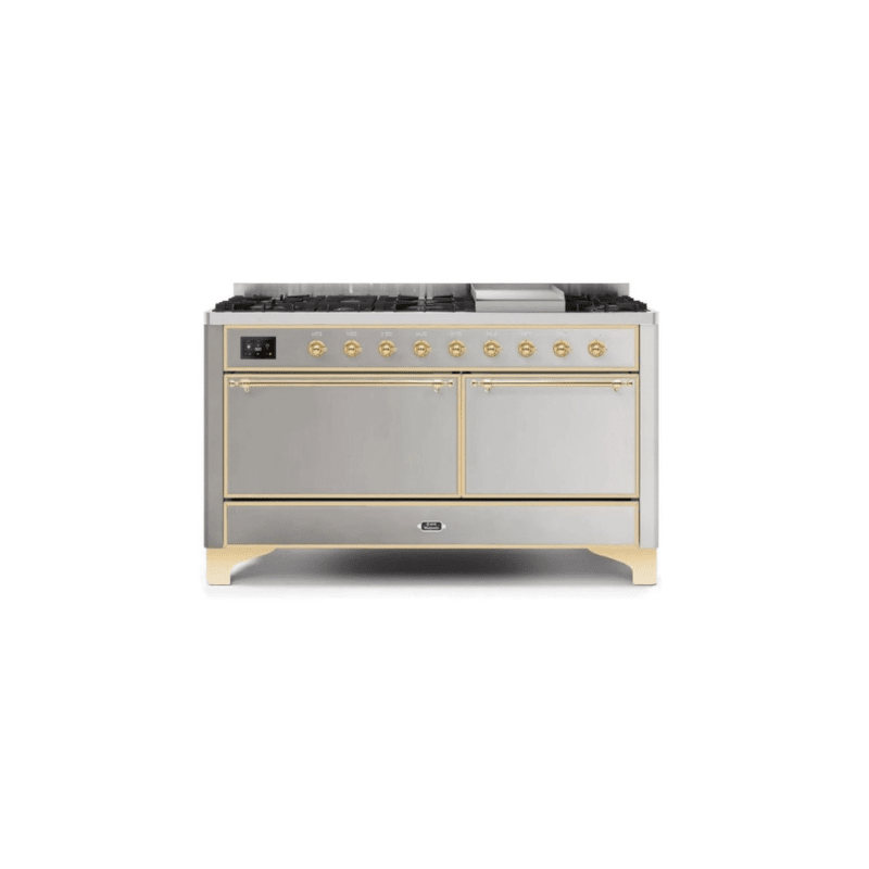 ILVE Majestic II Series 60 Inch Dual Fuel Freestanding Range Gas/Propane UM15FDQNS3