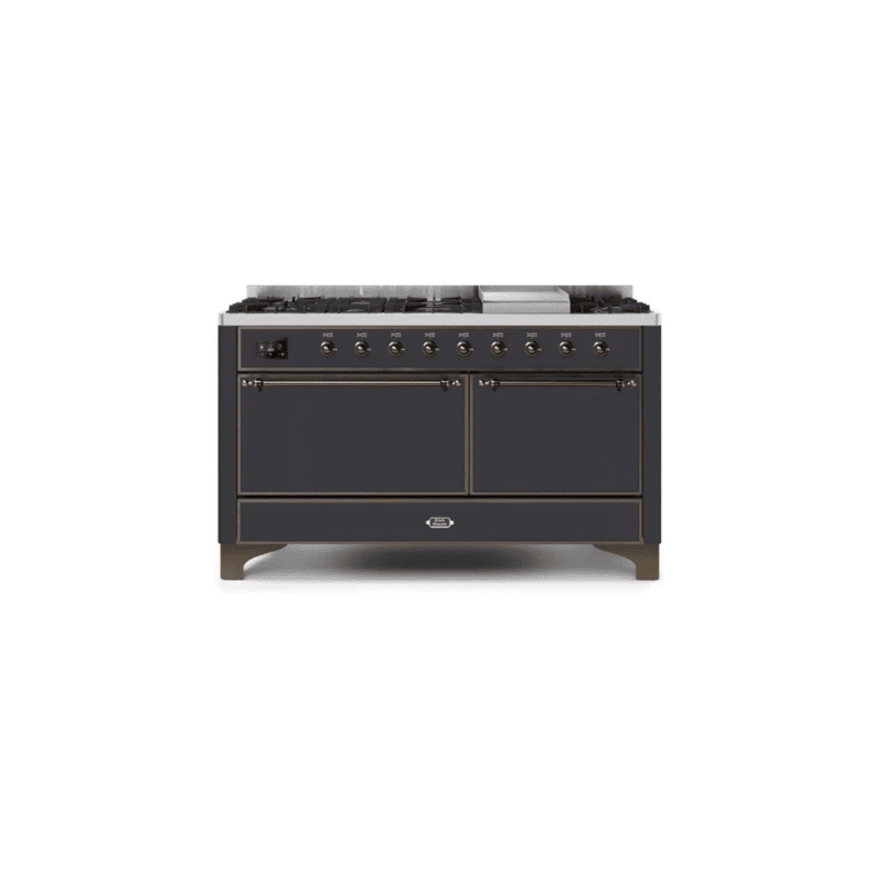 ILVE Majestic II Series 60 Inch Dual Fuel Freestanding Range Gas/Propane UM15FDQNS3