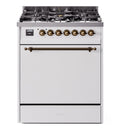 ILVE Nostalgie II 30" Dual Fuel Range with 5 Sealed Burners Solid Door - UP30QNMP