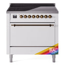 ILVE Nostalgie II 36" Electric Range with 6 Induction Elements Solid Door - UPI366QNMP