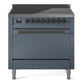 ILVE Nostalgie II 36" Electric Range with 6 Induction Elements Solid Door - UPI366QNMP