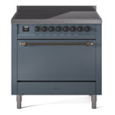 ILVE Nostalgie II 36" Electric Range with 6 Induction Elements Solid Door - UPI366QNMP
