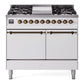 ILVE Nostalgie II 40" Dual Fuel Range with 6 Sealed Burners + Griddle Solid Door - UPD40FQNMP