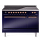 ILVE Nostalgie II 48" Electric Range with 6 Induction Elements Solid Door - UPI486QNMP