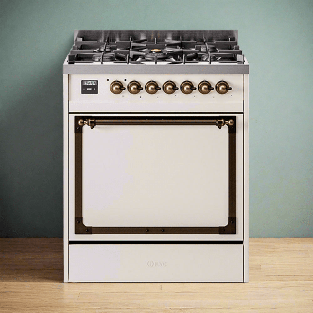 ILVE Nostalgie II Noblesse 30″ Dual Fuel Range Solid Door - UN30QNMP