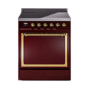 ILVE Nostalgie II Noblesse 30″ Induction Freestanding Range with Solid Door - UNI304QNMP