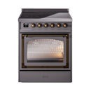 ILVE Nostalgie II Noblesse 30″ Induction Freestanding Range with Triple Glass Door - UNI304NMP