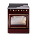 ILVE Nostalgie II Noblesse 30″ Induction Freestanding Range with Triple Glass Door - UNI304NMP
