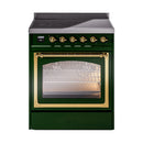 ILVE Nostalgie II Noblesse 30″ Induction Freestanding Range with Triple Glass Door - UNI304NMP