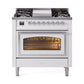 ILVE Nostalgie II Noblesse 36″ Dual Fuel Range Triple Glass Door -UN36FNMP