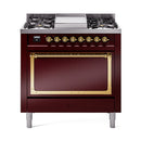 ILVE Nostalgie II Noblesse 36″ Dual Fuel Range with Solid Door - UN36FQNMP
