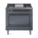 ILVE Nostalgie II Noblesse 36″ Dual Fuel Range with Solid Door - UN36FQNMP
