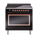 ILVE Nostalgie II Noblesse 36″ Induction Freestanding Range with Solid Door - UNI366QNMP