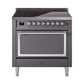 ILVE Nostalgie II Noblesse 36″ Induction Freestanding Range with Solid Door - UNI366QNMP
