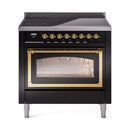 ILVE Nostalgie II Noblesse 36″ Induction Freestanding Range with Triple Glass Door - UNI366NMP