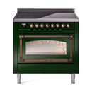 ILVE Nostalgie II Noblesse 36″ Induction Freestanding Range with Triple Glass Door - UNI366NMP
