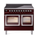 ILVE Nostalgie II Noblesse 40″ Induction Freestanding Range with Triple Glass Door - UNDI406NMP