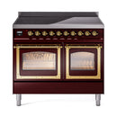 ILVE Nostalgie II Noblesse 40″ Induction Freestanding Range with Triple Glass Door - UNDI406NMP