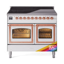 ILVE Nostalgie II Noblesse 40″ Induction Freestanding Range with Triple Glass Door - UNDI406NMP