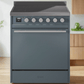 ILVE Professional Plus II 30" Electric Range with 4 Induction Elements Solid Door with Stainless Steel knobs - UPI304QMP