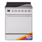 ILVE Professional Plus II 30" Electric Range with 4 Induction Elements Solid Door with Stainless Steel knobs - UPI304QMP