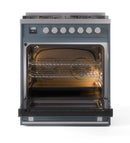 ILVE Professional Plus II 30-Inch Freestanding Dual Fuel Range with 5 Sealed Burner - UP30WMP