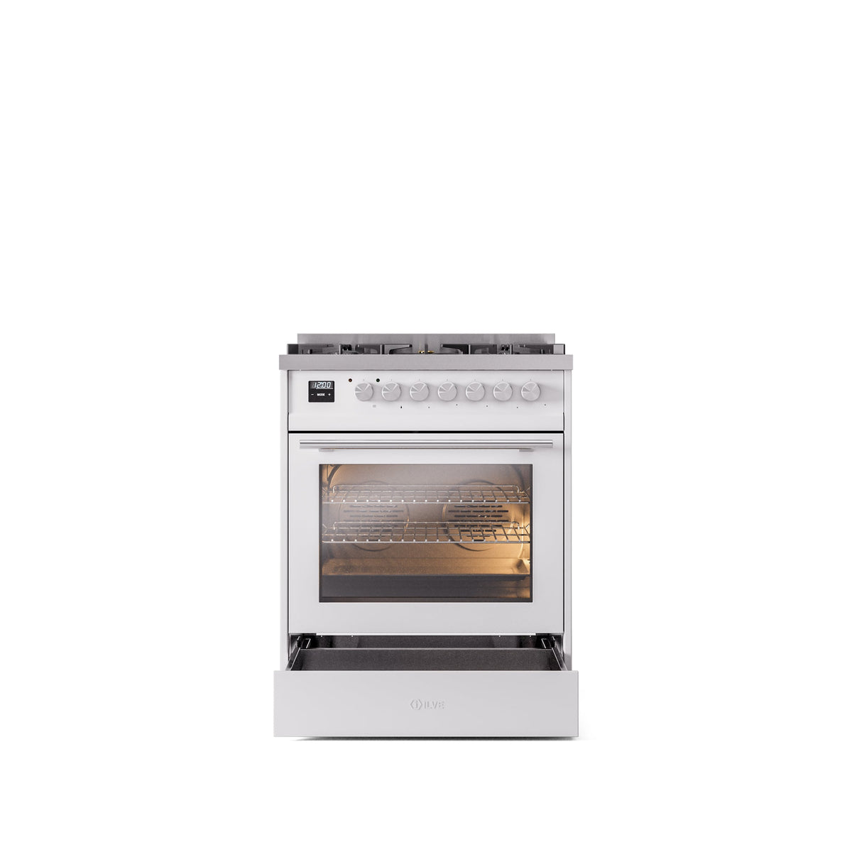 ILVE Professional Plus II 30-Inch Freestanding Dual Fuel Range with 5 Sealed Burner - UP30WMP