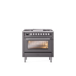 ILVE Professional Plus II 36-Inch Freestanding Dual Fuel Range with 6 Sealed Burner - UP36FWMP