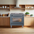 ILVE Professional Plus II 36-Inch Freestanding Dual Fuel Range with 6 Sealed Burner - UP36FWMP