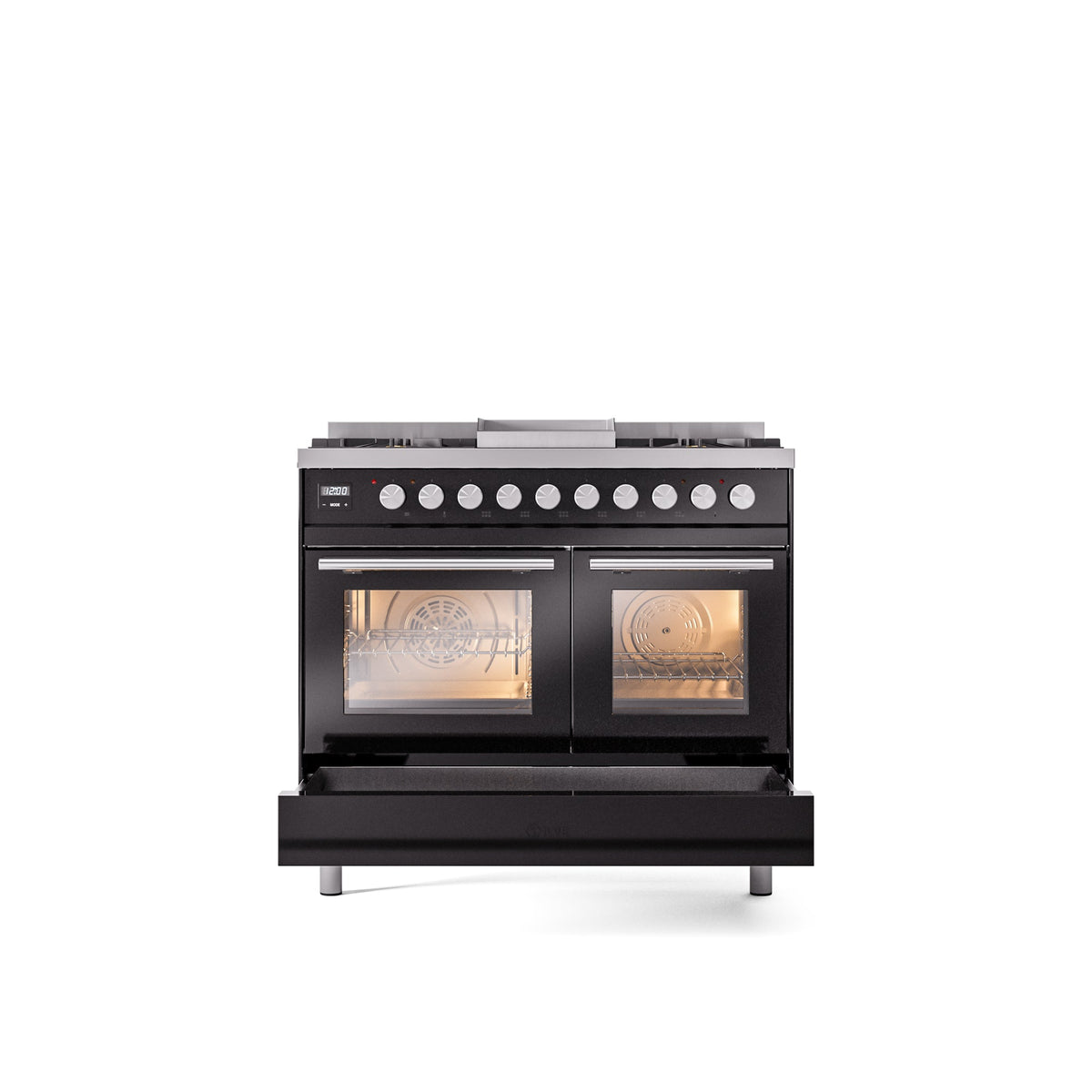 ILVE Professional Plus II 40-Inch Freestanding Dual Fuel Range with 6 Sealed Burner - UPD40FWMP