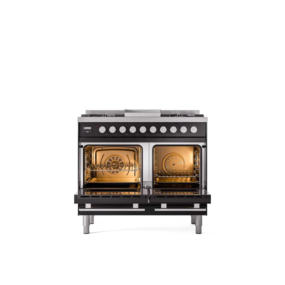 ILVE Professional Plus II 40-Inch Freestanding Dual Fuel Range with 6 Sealed Burner - UPD40FWMP