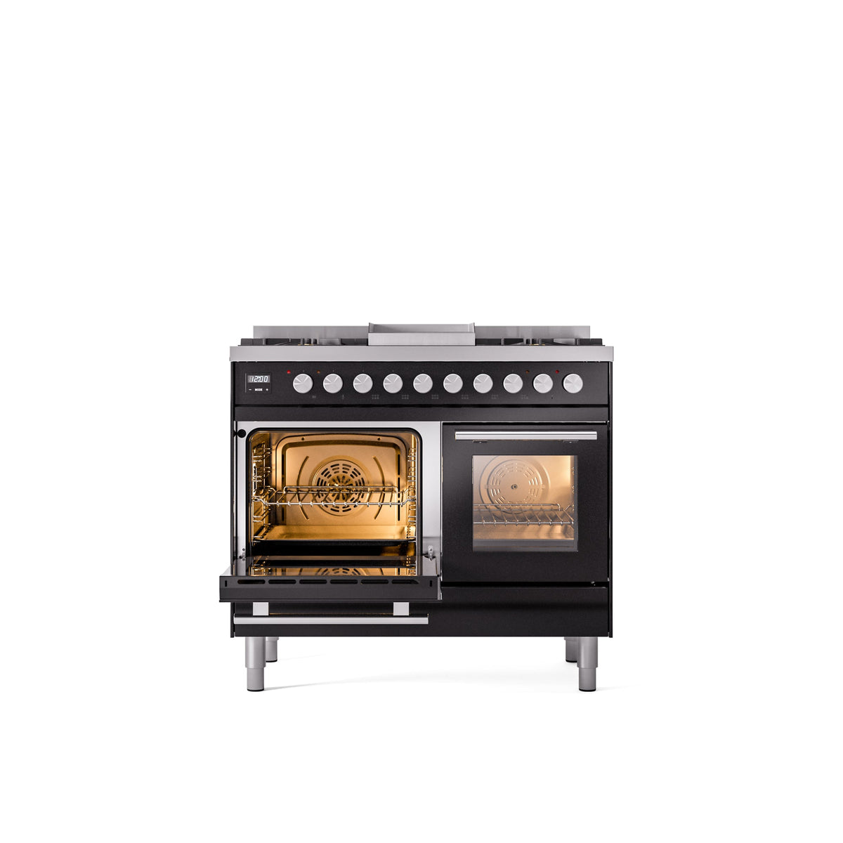ILVE Professional Plus II 40-Inch Freestanding Dual Fuel Range with 6 Sealed Burner - UPD40FWMP