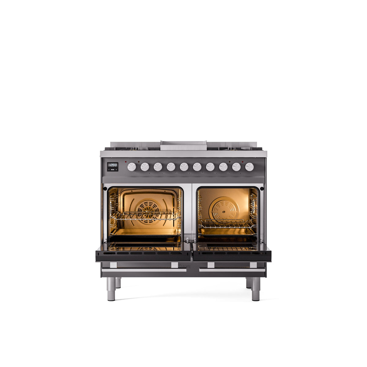 ILVE Professional Plus II 40-Inch Freestanding Dual Fuel Range with 6 Sealed Burner - UPD40FWMP