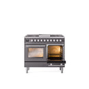 ILVE Professional Plus II 40-Inch Freestanding Dual Fuel Range with 6 Sealed Burner - UPD40FWMP