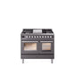 ILVE Professional Plus II 40-Inch Freestanding Dual Fuel Range with 6 Sealed Burner - UPD40FWMP