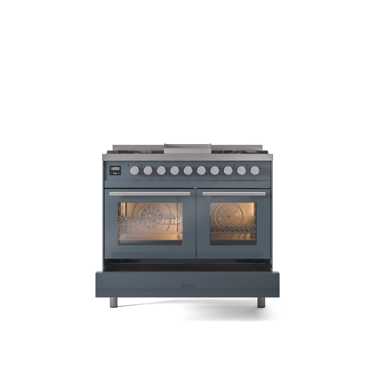 ILVE Professional Plus II 40-Inch Freestanding Dual Fuel Range with 6 Sealed Burner - UPD40FWMP