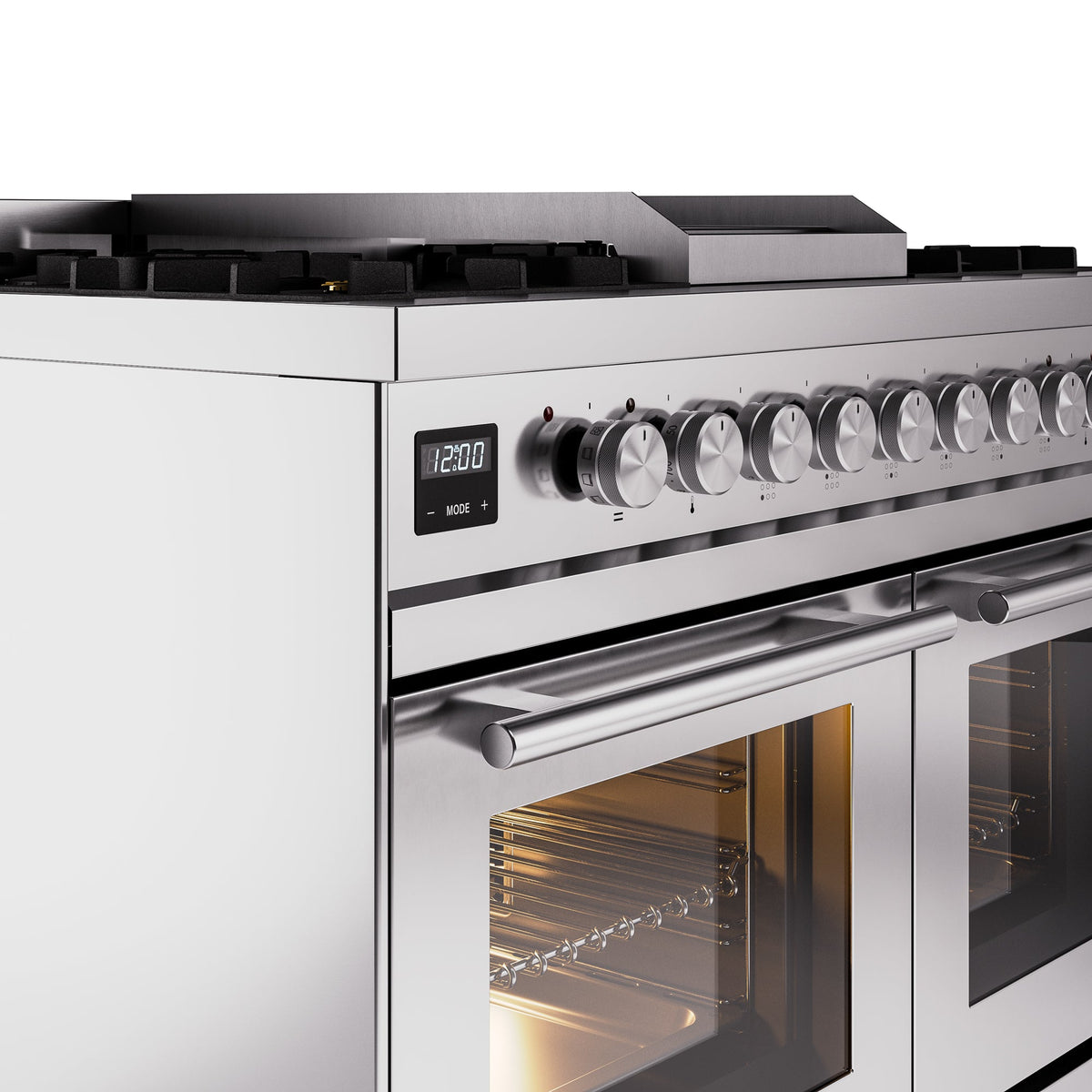ILVE Professional Plus II 40-Inch Freestanding Dual Fuel Range with 6 Sealed Burner - UPD40FWMP