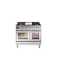 ILVE Professional Plus II 40-Inch Freestanding Dual Fuel Range with 6 Sealed Burner - UPD40FWMP