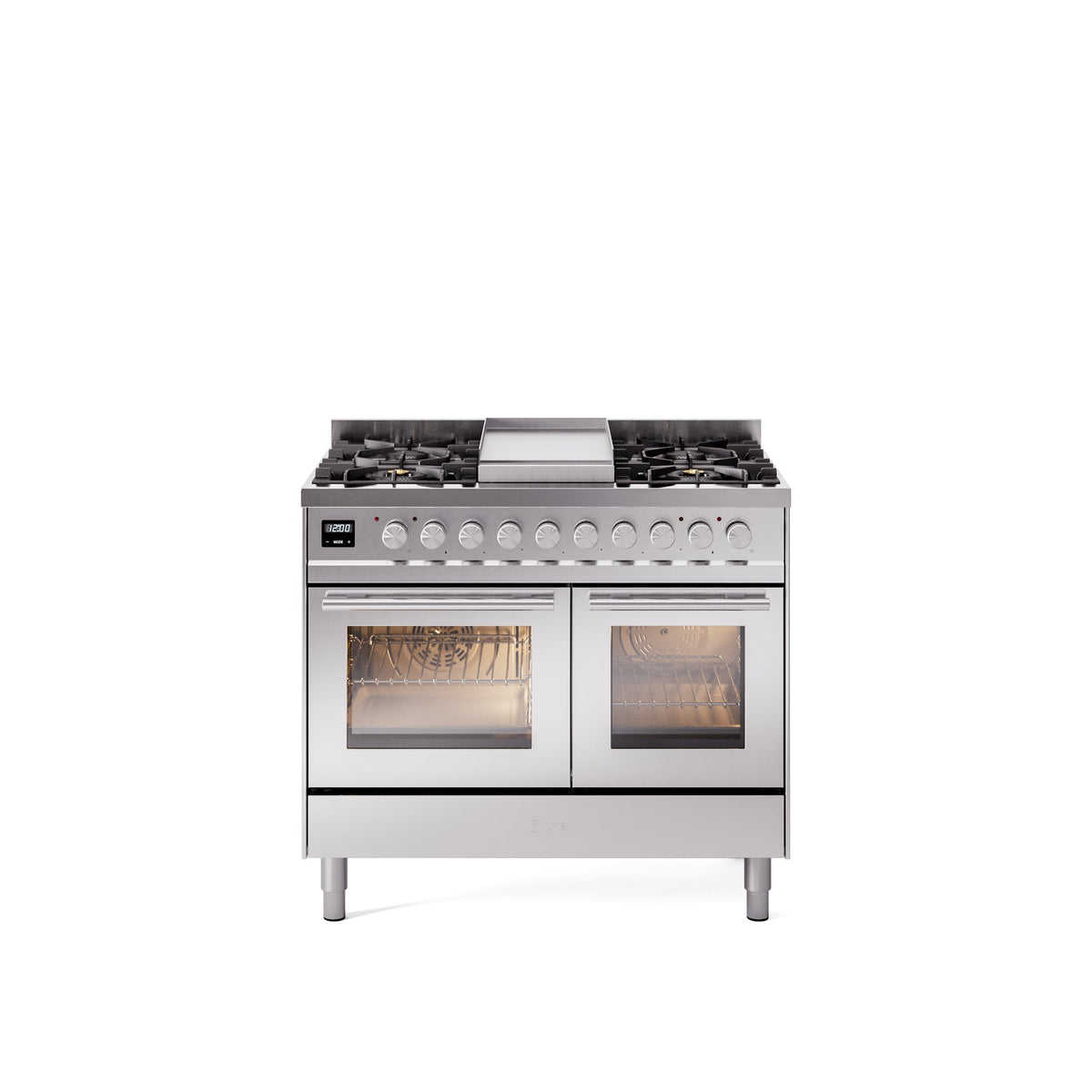 ILVE Professional Plus II 40-Inch Freestanding Dual Fuel Range with 6 Sealed Burner - UPD40FWMP
